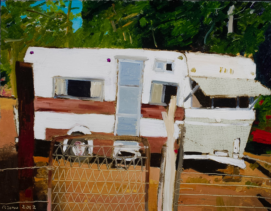 Richard Sober's painting: Rudy's Trailer