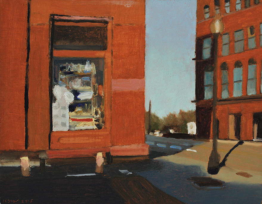 Richard Sober's painting: Zanesville-Early Morning