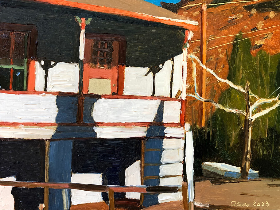 Richard Sober's painting: Bisbee: Post-Deportation #3
